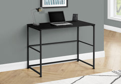 Monarch Specialties 7776 Computer Desk, Home Office, Laptop, Left, Right Set-up, Storage Drawers, Work, Metal, Laminate, Contemporary, Modern Desk-40 L Black Black, 40" L x 19" W x 30" H