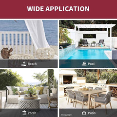 Waterproof Side Panels Clear Tarp Panel Weather Resistant with Zipped Door Pergola Side Curtains, for Gazebo, Porch, Customizable (Color : Black, Size : 3x2m/9.84x6.56ft)