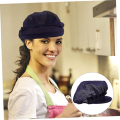 Alipis Breathable Cotton Chef Hat Unisex Elastic Kitchen Cooking Cap for Chefs Waiters Soft Dustproof Restaurant Food Service Cap Comfortable Black
