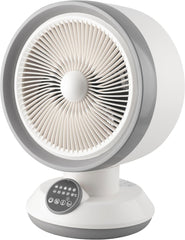 2-in-1 Heater Fan Combo, Air Circulator Fan with Remote Control, 55° Auto Oscillating Cooling Desk Fan, Tip-Over & Overheat Protection, Portable Space Heater for Bedroom Office