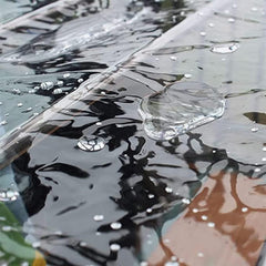 Clear Tent Side Panel Curtain, 0.5mm Waterproof Pergola Sides with Eyelets, Rainproof Dust-Proof Canvas Tarpaulin for Gazebo Balcony (Color : Gray, Size : 3x2m/9.8x6.6ft)