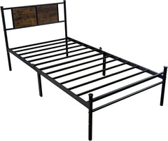 Metal Bed Frame, Full Bed Frame with Headboard, Base para Cama Full, with Steel Bed Support and Under-Bed Storage Space, Easy Assembly, No Box Spring Needed, Black, 18 Inch, Fulls (Full)