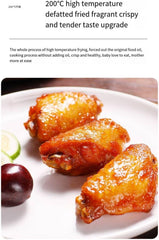 7 QT Household Air Fryers,stainless steel air fryer, One Touch Digital Control Presets,10 Menus to Choose From,Compact Space Saving,95% Less Oil Air Fry, Dishwasher be Applicable