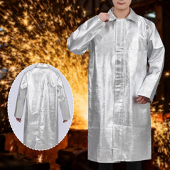 Heat Resistant Apron,Flame Resistant,High Temperature,Anti Aluminum Foil Apron Bib for Grilling Manufacturing Cooking, Style C