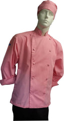 Chefskin Chef Jacket Pink Comfortable Soft + Free Che Hat, ITS THE best gift, KIDS and ADULTS