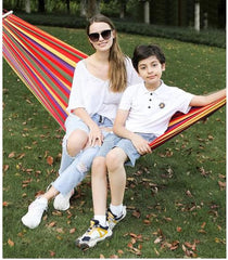 Outdoor Hammock Anti-Rollover Travel Camping Portable Hammock Hanging Chair Outdoor Portable Camping Travel Equipment, 200*100cm, Red