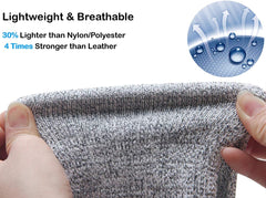 Arm Protection Sleeves, Cut Resistant Sleeves Level 5 Protection, Slash Resistant Anti Abrasion Safety Arm Guards (A-black sleeve, one size)