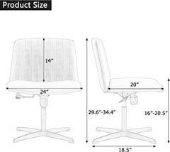 360° Office Desk Chair,PU Adjustable Task Chair with Backrest for Barber,Office,Home, Computer,360° Swivel,Armrest