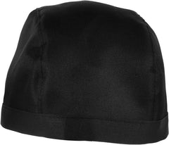 Black Canvas Chef Hat with Adjustable Ribbon Durable Catering Skull Cap Turban for Men and Women Cooking Headwear for Chefs Bakers and Culinary Schools