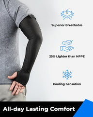Ultra-Comfort Cut Resistant Sleeves for Thin Skin and Bruising, Cooling Protective Arm Sleeves for Gardening, Farming, Yard