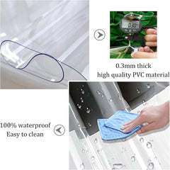 Outdoor Clear Tarp Curtain,0.3mm PVC Vinyl Waterproof Tarpaulin with Eyelets,Pergola Patio Gazebo Porch Carport Grey Transparent Tarp Side Panels,Weatherproof,with Zip,L×H-3.2×2m(10.5 * 6.6ft)