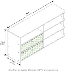 Furinno Brahms TV Stand Entertainment Center with Shelves and Storage for TV Size up to 45 Inch, Espresso/Black