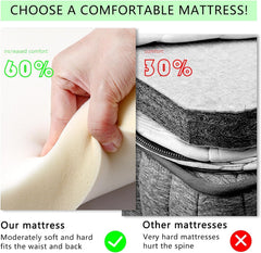 Queen Size 8 inch Mattress, Sleep Gel Memory Foam Mattress with Motion Isolating, Medium Firm Feel Mattress Bed in a Box, Ergonomic Mattress with Fit Spine, White/Dark Gray (Queen)