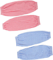 4pairs Plaid Oilproof Arm Sleeves for Housework -resistant Covers Fit for Kitchen Office Use