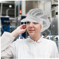 Elastic Chef Hat for Women White Reusable Cooking Cap Food Service Hair Cover for Chefs and Bakers Adjustable Size for Kitchen and Restaurant Use