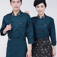 Personalized Chef Jacket Custom Embroidered Name Chef Coat Long Sleeve Unisex Restaurant Kitchen Cooking Chef Uniform