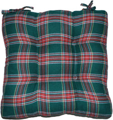 Cute Chair Pad, Classic Buffalo Plaid Chair Cushions with Ties – Fits Kitchen Dining Chairs, Farmhouse Style Square Seat Cushion(Red White,1 Count (Pack of 1))