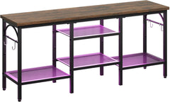 TV Stand for TVs up to 47 Inch, Entertainment Center with Open Storage Shelves, TV Media Console Table with Soundbar Shelf for Living Room, Bedroom