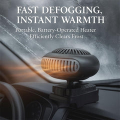[Portable] Battery Operated Heater 1500mAh Rechargeable Cordless Heater Defogger Car Space Heaters with Anti Tilt Quiet Long Lasting Heating for Indoor Camping (15-cell battery*1)
