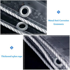 Outdoor Tarpaulin Curtains Clear,PVC Waterproof Tarpaulin Side Panels-400g/m²,Transparent Soft Glass,Heavy Duty Tarp Covers,Tear Resistant＋Uv-Ray for Gazebo Pergola Carport,W×H-2.5×3.3m/8.2×10.8ft