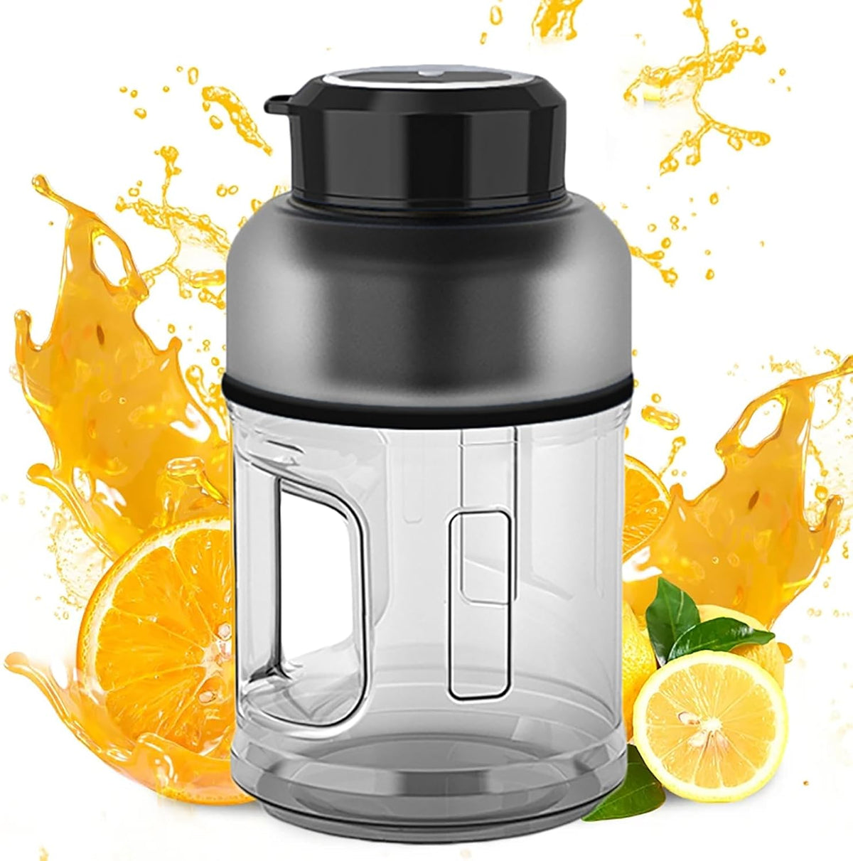 Portable Juicer Cup, 1500ml Personal Juice Blender with Straw and 2 Lids, 8pcs Blades in 304 Stainless Blades and 18000RPM, 2000mAh*2 Batteries Rechargeable, for Gym, Travel, Party, Picnic