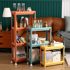 Rolling Cart Rolling Storage Cart Serving Cart Plastic Rolling Cart Narrow Cabinet Storage Trolley On Wheels Storage Rack Drain Storage Tray For Bathroom Kitchen Utility Rolling Cart Kitchen Cart (Co