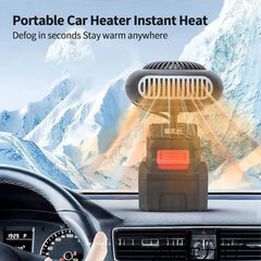 Battery Operated Heaters for Indoors Car/Portable Heater Car Window Defroster,1500mah Battery Powered Space Heater with Anti Tilt Design Safe for Cars Office Indoor Quiet Operating (15-cell battery*1)