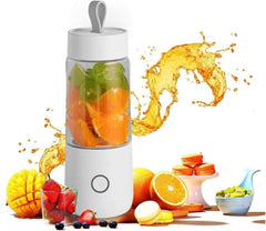 HHWKSJ Portable Blender, One-handed Drinking Mini Blender for Shakes and Smoothies, 350ML Personal Blender with Rechargeable USB, Made with BPA-Free Material Portable Juicer, Elegant Matte White