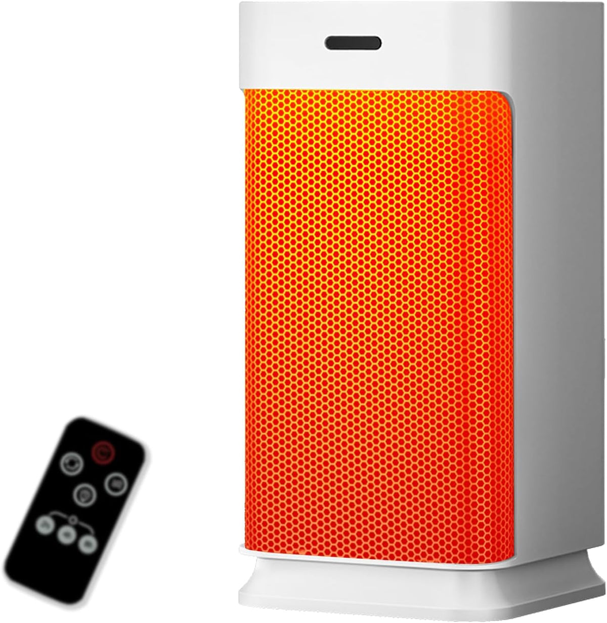 Space Heater, 1500W Portable Electric Heaters for Indoor Use, PTC Ceramic Heater with Remote, Thermostat, 90°Oscillation, 8H Timer, Safe Quiet Room Heater for Home and Office Use (White)