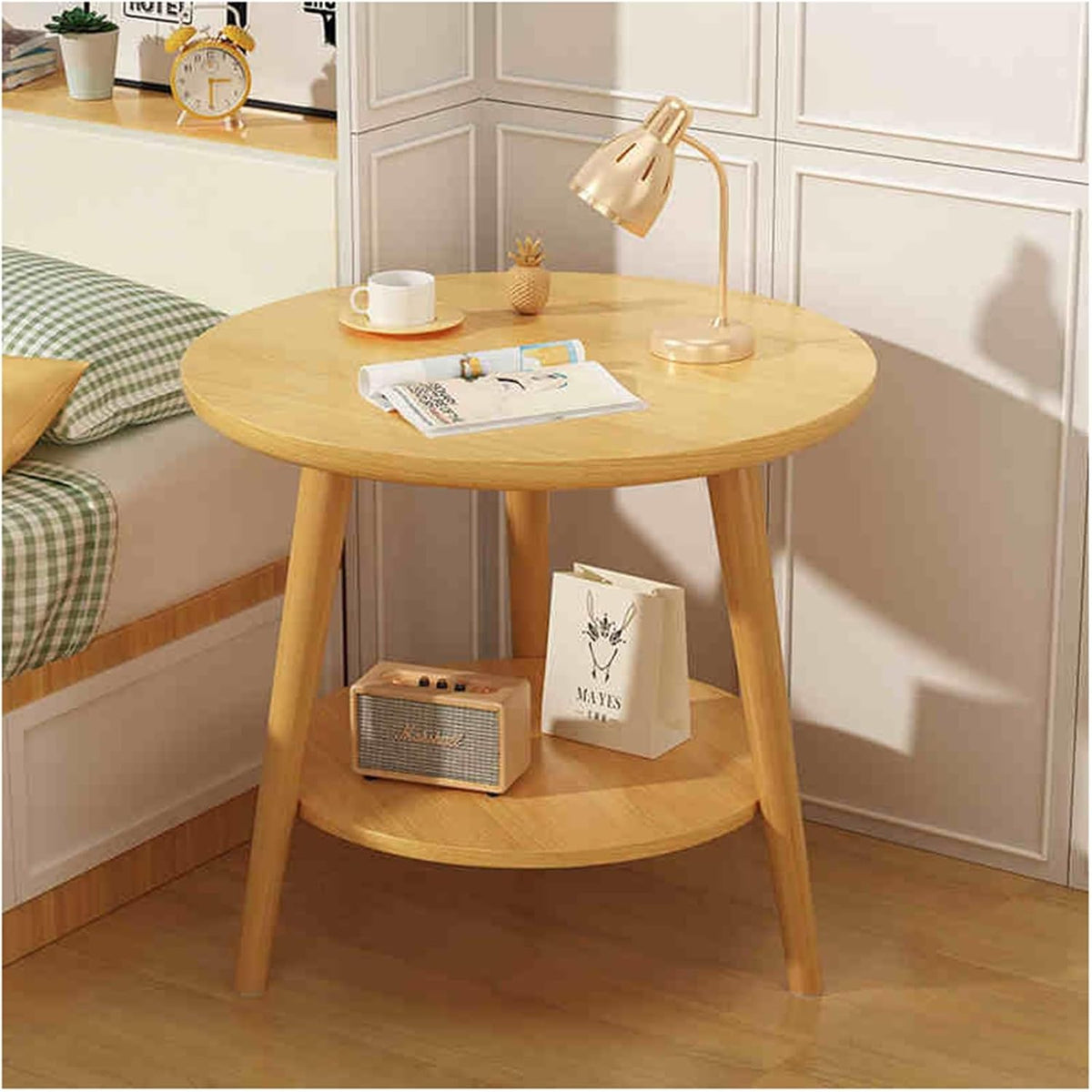 Coffee Table for Living Room，Tea Table for Living Room，Centre Table Living Room，Sofa Side Table，Double Storage Coffee Table，for Living Room/Tea Room/Small Spaces(B,50CM/19.6IN)