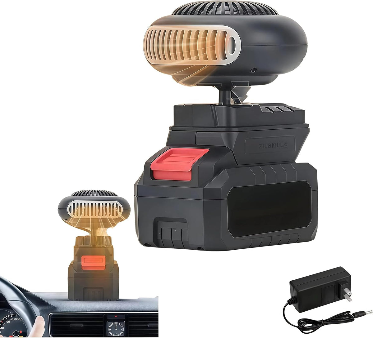 Battery Operated Heater For Indoors/Car/Camping - 1500mah Li Portable Space Heater With Anti-Tilt, Quiet Long Heating, 10㎡ Defogging, Fits Golf Cart & Office