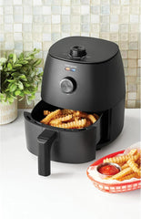 2.2 Qt Compact Air Fryer, Non-Stick, Dishwasher Safe Basket, 1150W, Black, Automatic Shutoff, Built-In Timer - Automatic Shutoff, Nonstick
