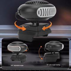 Battery Operated Heater, Fast Battery Powered Space Heater, Portable Car Window Defroster, Dual USB Ports, Anti-Tilt, Long Lasting and Quiet Operating for Indoor Outdoor & Car (Battery*2)