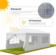 10 x 20 Outdoor Party Wedding Tent Canopy Camping Gazebo Storage BBQ Shelter Pavilion, 6 Removable Sidewalls (10x20)