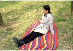 Camping Hammock Bed Camping Hammock Canvas Swing Bed Outdoor Hammocks Portable for Travel Beach Garden Courtyard Hammock Swing (Color : Blue)