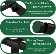 14 Inch Twin Size Bed Frames with Headboard/Footboard, Under Bed Storage, Strong Metal Slats Support, No Box Spring Needed, Noise Free, Easy Assembly, Black