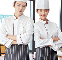 Custom Chef Jacket Long Sleeve Personalized Chef Coat Embroidered Restaurant Kitchen Chef Uniform Unisex