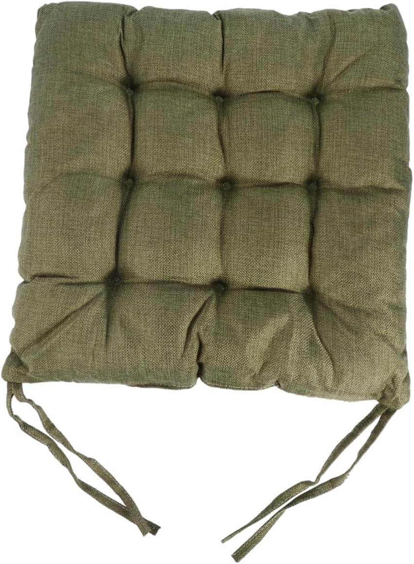 1pc Reversible Seat Pad Cushion with Ties for Non- Support Thicken Chair Cushion for Dining Room Kitchen Living Room Easy to Clean Air Dry