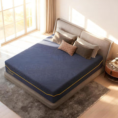 Full Size Mattress, 14 Inch Luxury Gel Memory Foam Full Size Mattress in a Box with Washable Removable Cover, Fiberglass Free, Pressure Relief,Medium Firm, 75"*54"*14", Navy Blue (14 Inch, Full)