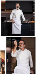 Chef Jacket Oblique Buttons Chef Coat for Catering Hotel Baking Restaurant