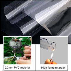 Waterproof Transparent Tarpaulin Side Panels,Pergola Gazebo Carport Clear Tarp Curtains With Zipper,0.3mm Weatherproof Pvc Tarpaulin Cover,Partition Curtains,With Grommets,L×H-3.6*2.3m(11.8*7.5ft)