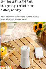 Portable Juicer Cup Fruit Juicer Small Fully Automatic Charging Home Kitchen Milkshake Blender Cup Mini Blender,Yellow