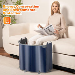 Panel Space Heater for Office/Home Quiet, Portable Electric Space Heater Warmer Under Desk Heater for Legs Feet Knee, Foldable Under Desk Heating with Thermostat Auto Shut Off, 12H Timer