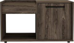 Stylish 2-Shelf Coffee Table in Dark Walnut