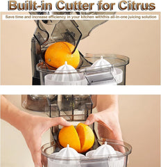 Electric Citrus Juicer, 100w High-efficiency Motor, Double-head Large Diameter Design, One-button Automatic Juicing, Portable And Easy To Clean (Black)