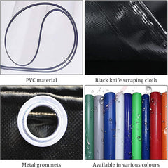 Gazebo Transparent Tarpaulin Side Panels,With Zip,Outdoor Pvc Vinyl Waterproof Clear Tarp Curtains,Splicing Tarpaulin for Pergola Patio Porch Carport Canopies,With Eyelets,L×H-2.5×2.5m(8.2*8.2ft)