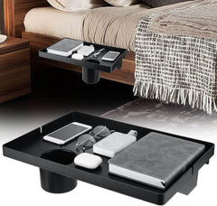 Black Bedside Shelf for Bed Bunk Bed Shelf for Top Bunk Bed Side Table Floating Bunk Bed Tray Plastic Loft Bed Shelf Attachment for Top Bunk Bed Night Stand for Dorm Room Decor Dorm Essentials