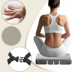 Bar Stool Pad Square 12 13 14 15 16 17 18 19 20, Super Soft Chair Seat Cushion with Ties Linen Removeble Cover Zipper for Kitchen Barstool Office Dinning Room(Color6,38x38x5cm)