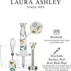Laura Ashley Hand Mixer Electric Handheld 200W - Hand Held Electric Whisk with 5 Variable Speeds - Hand Mixers with Durable Stainless Steel Beaters - Easy to Clean Light Weight Cake Mixer for Baking