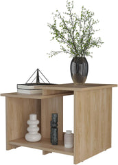 espidoo Modern Geometric Coffee Table: Open Storage & Scratch-Resistant Surface - Remote Work Desk Organizer for Home Office & Living Room